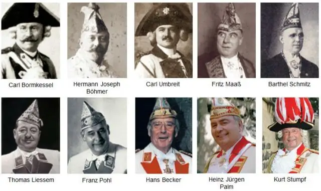Die Präsidenten der Prinzen-Garde Köln seit 1906